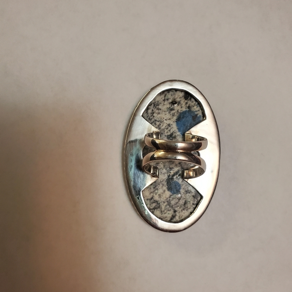 K2 jasper sterling silver ring - Picture 3 of 4